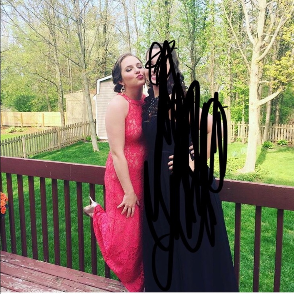 Coral Prom Dress: evening wear: halter neck